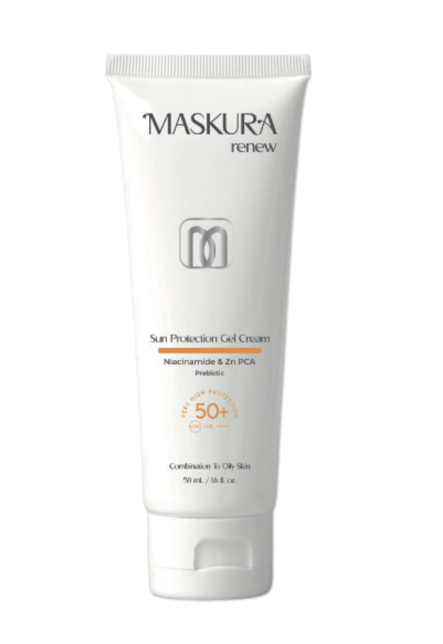 ژل کرم ضدآفتاب SPF 50+ پوست چرب ماسکورا رینیو ۵۰ میلیلیتر (Maskura Renew Sun Protection Gel Cream SPF 50+ Oily Skin 50 ml)