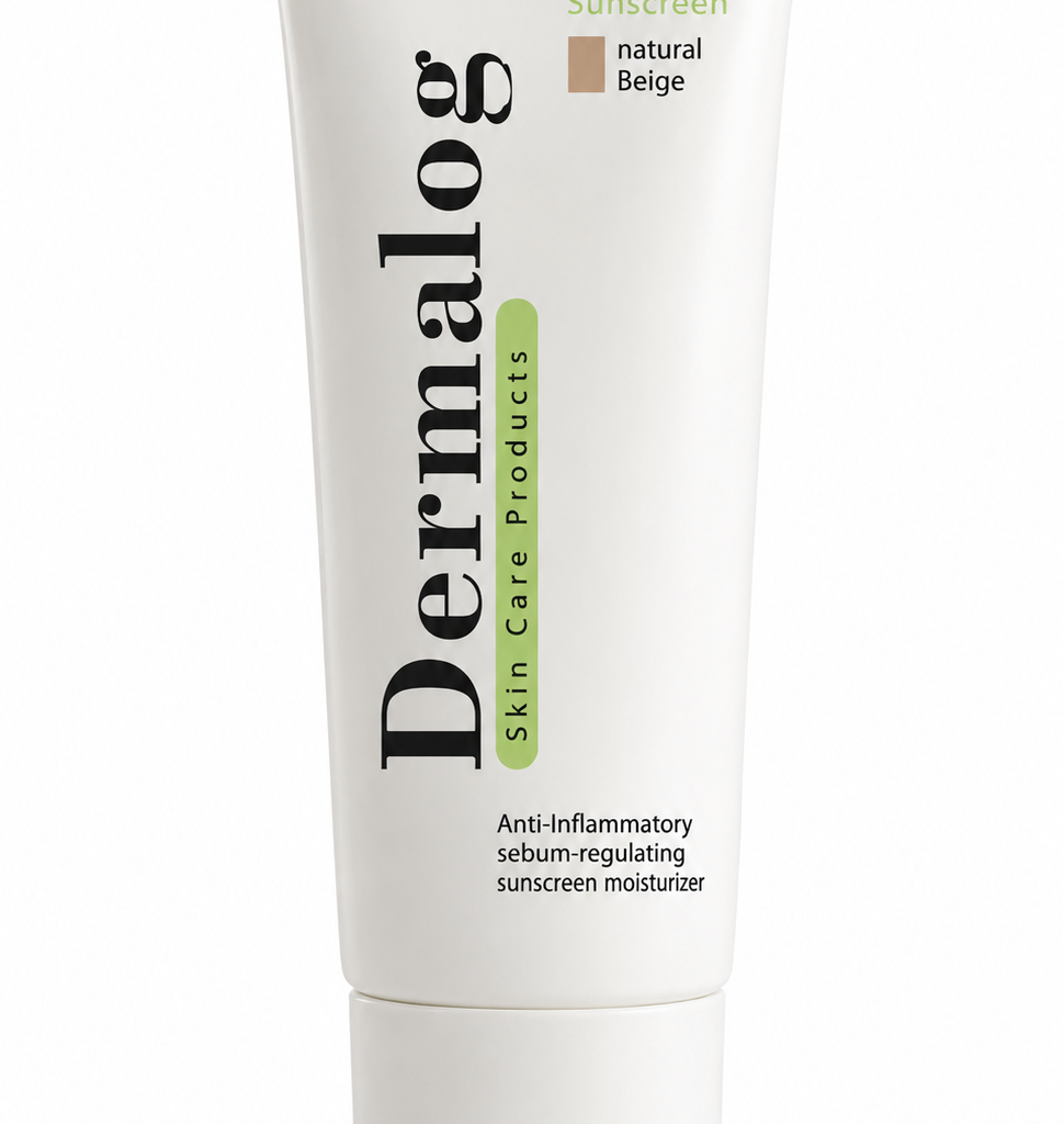 کرم ضد آفتاب فاقد چربی رنگ بژ روشن درمالوگ ۵۰ میلیلیتر (Dermalog Anti Acne Sunscreen Natural Beige 50 ml)