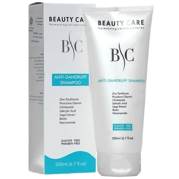 شامپو ضدشوره بیوتی کر مناسب انواع مو، ۲۰۰ میلیلیتر (BEAUTY CARE Anti-Dandruff Shampoo, 200 mL)