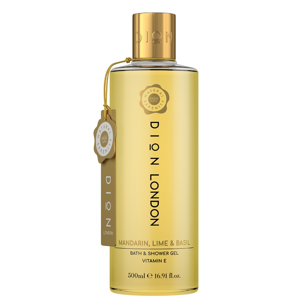 ژل حمام و دوش ماندارین، لایم و ریحان دیون لندن حاوی ویتامین E، ۵۰۰ میلیلیتر DION London Mandarin, Lime & Basil Bath & Shower Gel with Vitamin E, 500 mL