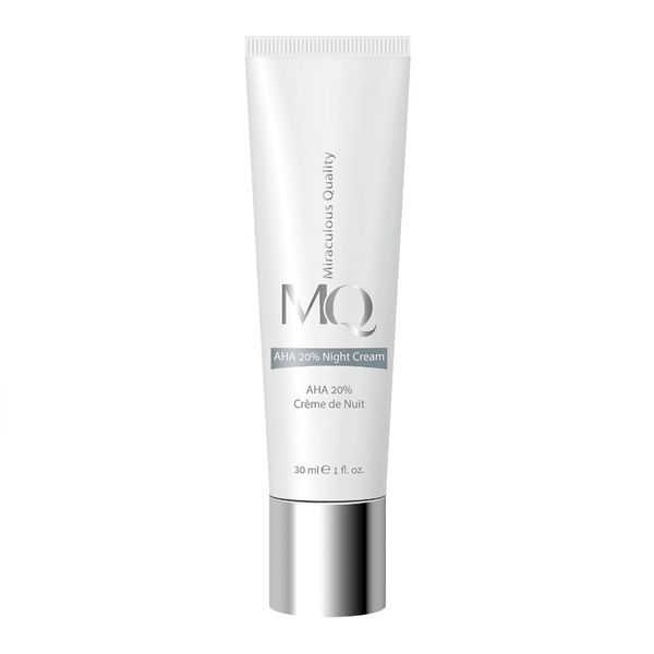 کرم شب لایهبردار آ اچ آ ۲۰ درصد ام کیو، ۳۰ میلیلیتر MQ AHA 20% Night Cream, 30 mL