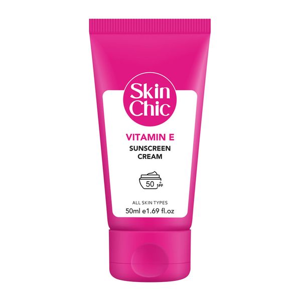 کرم ضدآفتاب ویتامین E اسکین شیک Skin Chic Vitamin E Sunscreen Cream SPF 50 / SPF 50