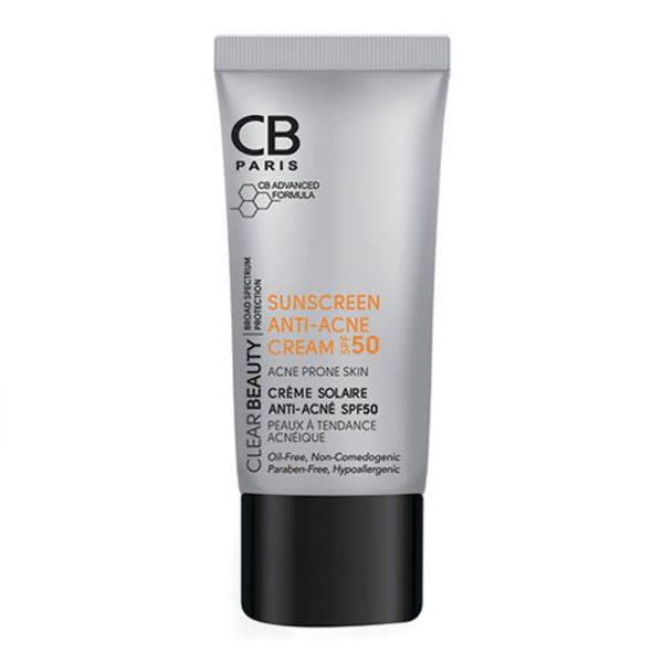 کرم ضدآفتاب ضد آکنه سی بی پاریس اس پی اف 50 / CB Paris Sunscreen Anti-Acne Cream SPF 50