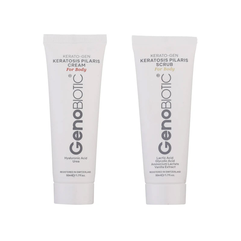 کرم کراتوز پیلاریس و اسکراب کراتوز پیلاریس ژنوبایوتیک / Genobiotic Keratosis Pilaris Cream & Keratosis Pilaris Scrub