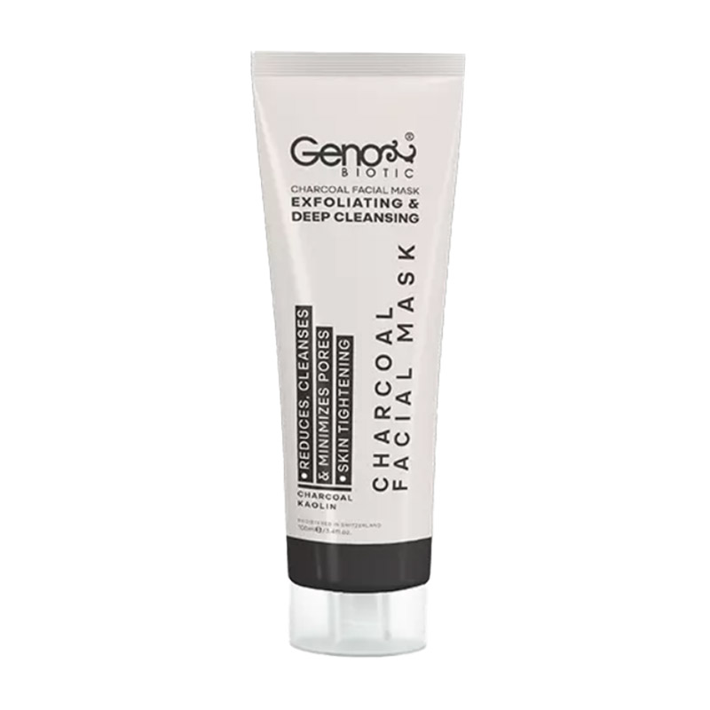 ماسک صورت زغالی ژنوبایوتیک / Genobiotic Charcoal Facial Mask (Exfoliating & Deep Cleansing)