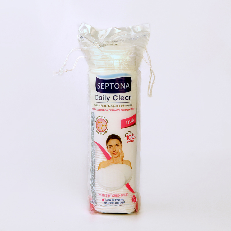 پد پاک کننده آرایش پنبه‌ای دو طرفه سپتونا بسته 70 عددی