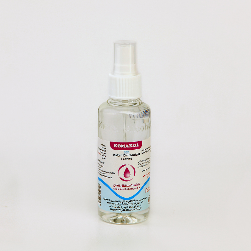 محلول ضدعفونی‌کننده فوری ۷۰٪ الکل تولید شرکت کیمیا الکل زنجان