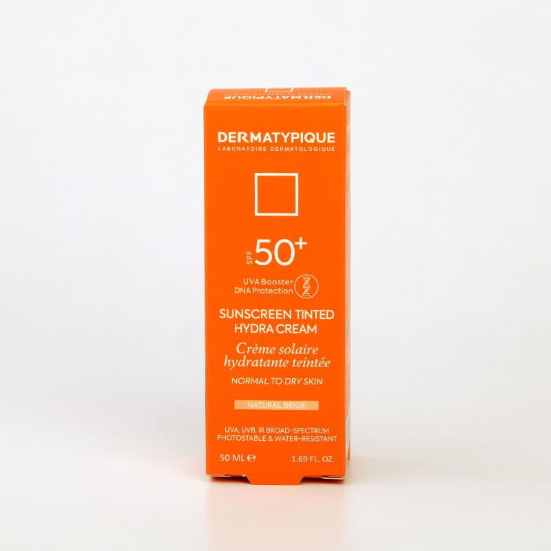 کرم ضدآفتاب رنگی آبرسان درماتیپیک SPF 50+ مدل Natural Beige (پوست نرمال تا خشک)