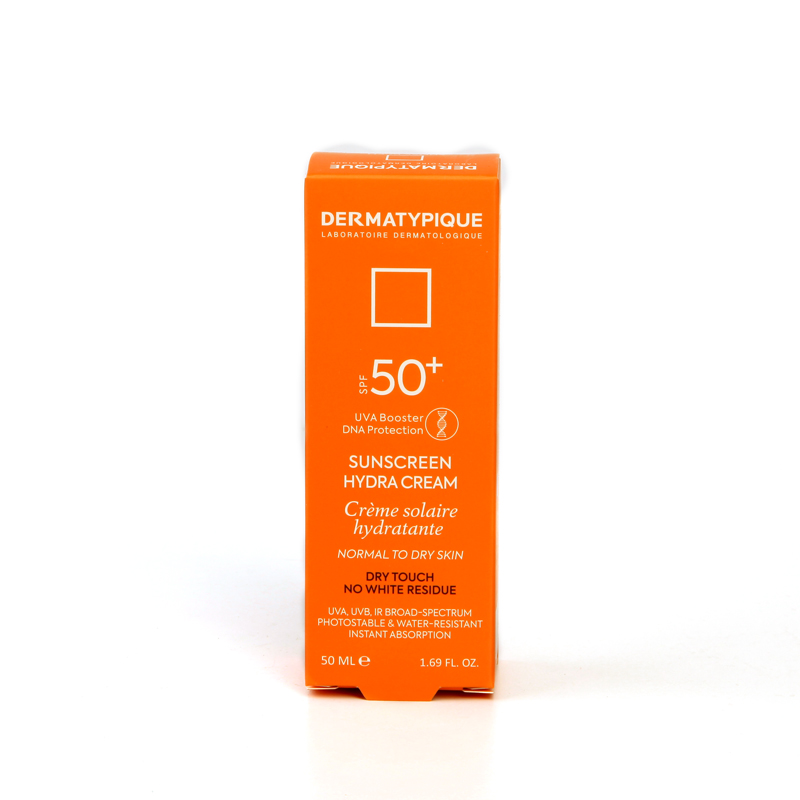 کرم ضدآفتاب آبرسان درماتیپیک مدل Hydra Cream SPF 50+ مناسب پوست نرمال تا خشک