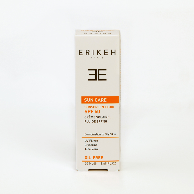 کرم ضدآفتاب اریکه مدل Sunscreen Fluid SPF 50 مناسب پوست مختلط تا چرب (فاقد چربی)