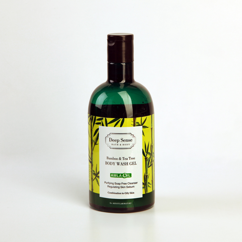 شامپو بدن دیپ سنس مدل Bamboo & Tea Tree مناسب پوست چرب و مختلط – حاوی روغن آملا ۴۵۰ میلی‌لیتر