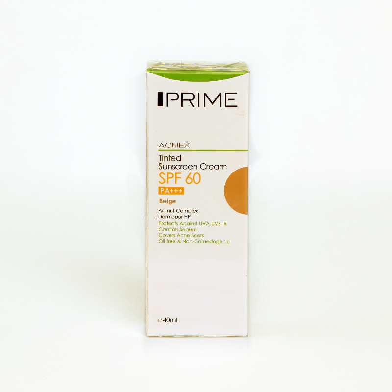 کرم ضدآفتاب رنگی ضدجوش پرایم Acnex SPF 60 – رنگ بژ