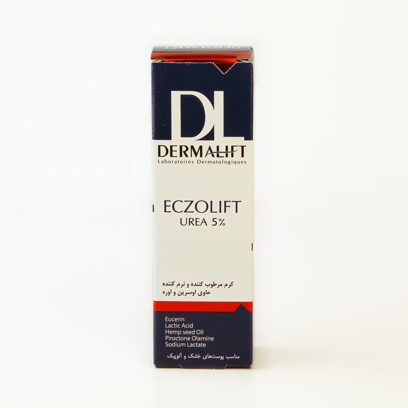 کرم مرطوب‌کننده و نرم‌کننده درمالیفت مدل ECZOLIFT حاوی اوره ۵٪ – مناسب پوست خشک و آتوپیک