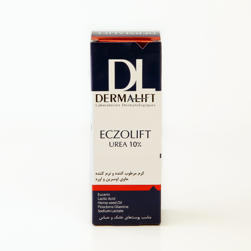 کرم مرطوب‌کننده و نرم‌کننده درمالیفت مدل ECZOLIFT حاوی اوره ۱۰٪ – مناسب پوست‌های خشک، خشن و حساس