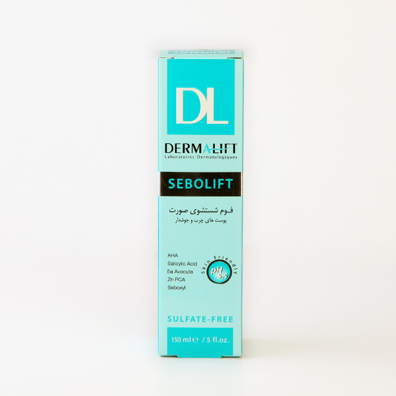 فوم شستشوی صورت درمالیفت SEBOLIFT – فاقد سولفات، مناسب پوست چرب و جوش‌دار