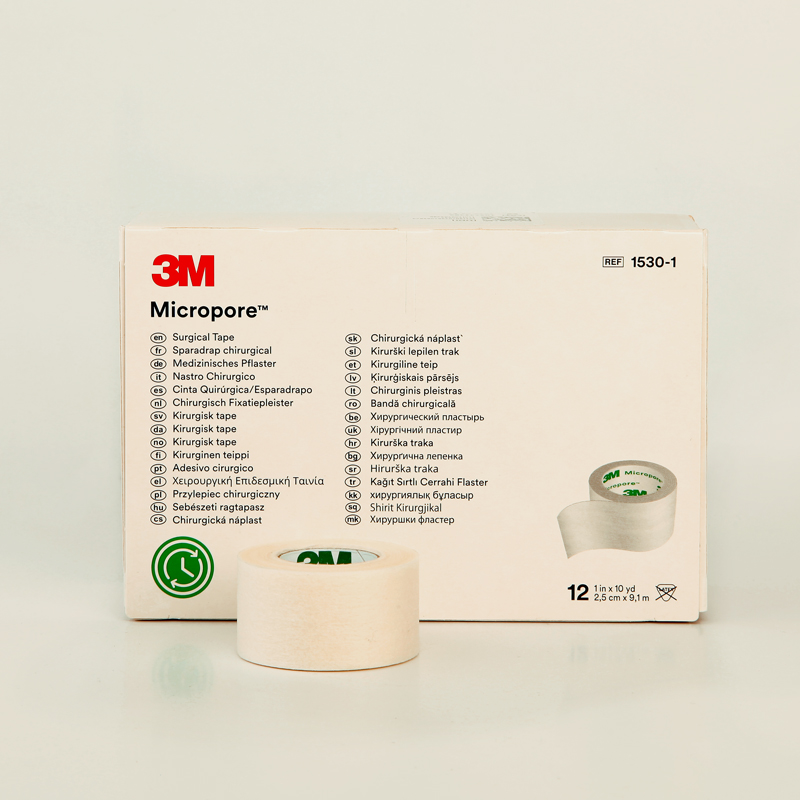 چسب پزشکی 3M Micropore سایز 2.5 سانتی‌متر × 9.1 متر – مدل 1530-1