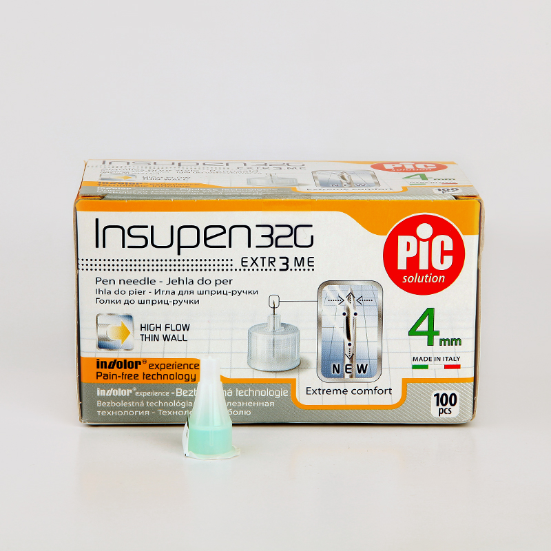 سوزن خودکار انسولین پیک (PIC Insupen 32G – 4mm) بسته ۱۰۰ عددی