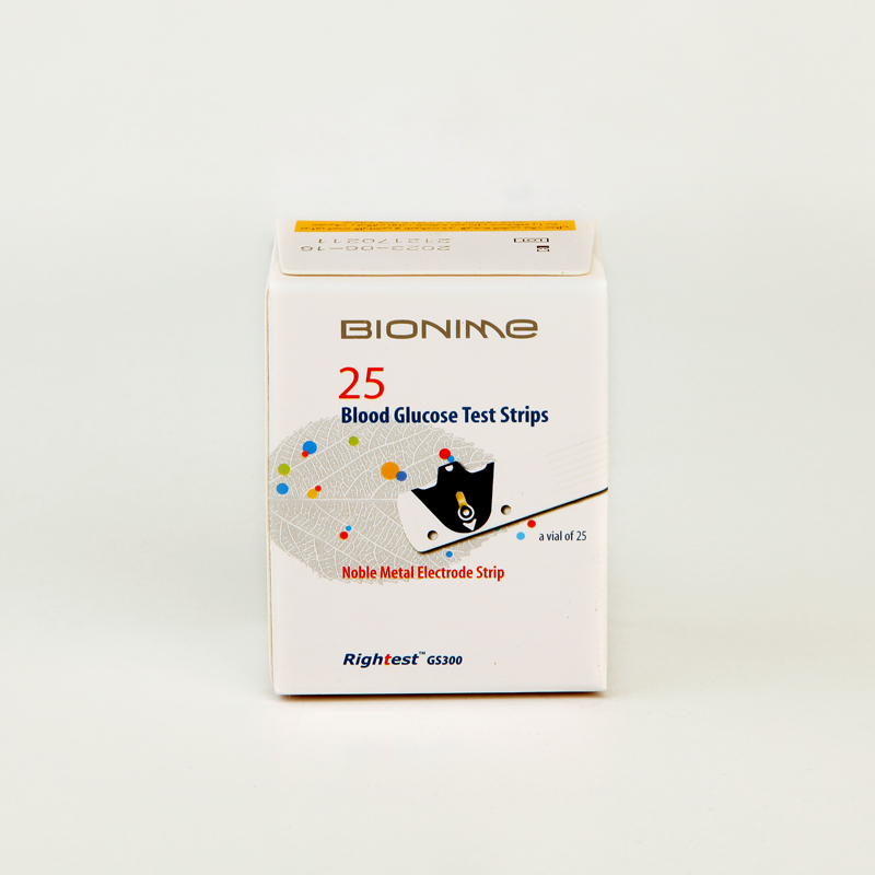 نوار تست قند خون Bionime مدل Rightest GS300 – بسته ۲۵ عددی
