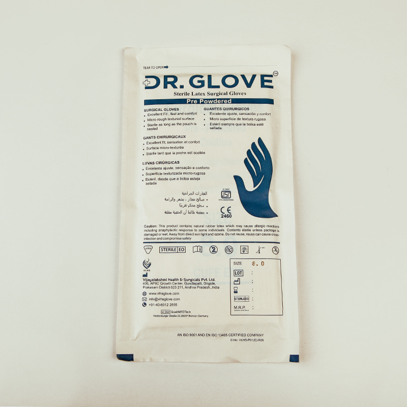 دستکش جراحی لاتکس استریل Dr. Glove – پودر‌دار (سایز ۸)