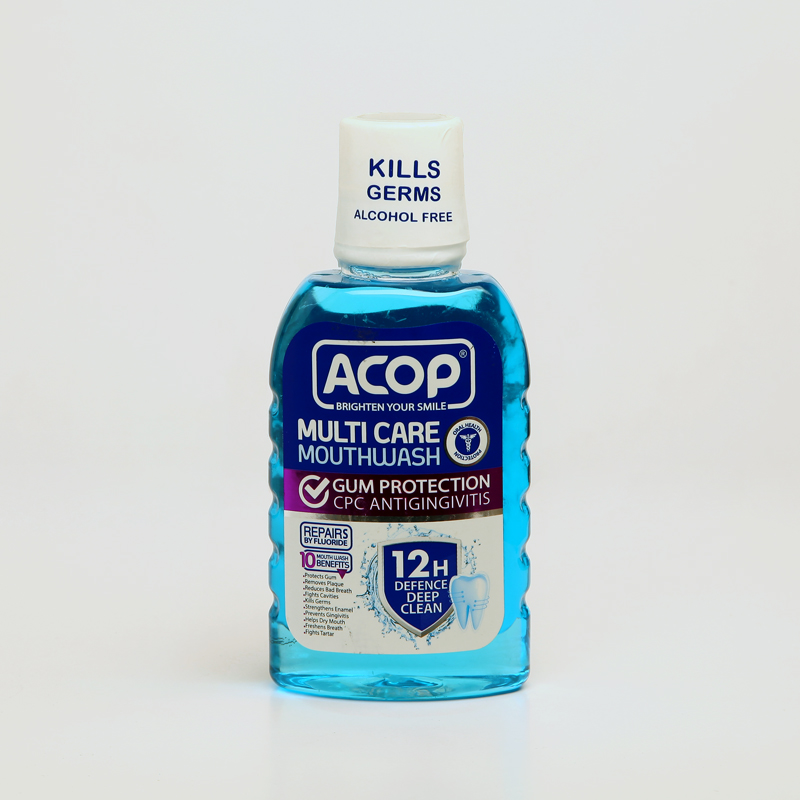 دهان‌شویه آکوپ ACOP مدل Multi Care بدون الکل – محافظت لثه و آنتی‌جینجیویت