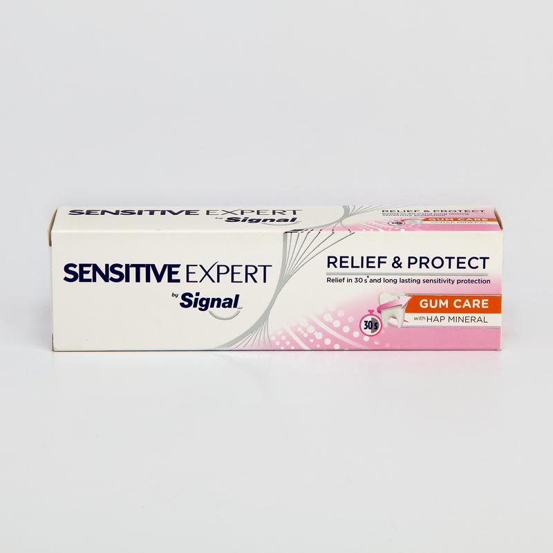 خمیر دندان سیگنال مدل Sensitive Expert Gum Care – تسکین سریع و محافظت از لثه – حجم 30 گرم