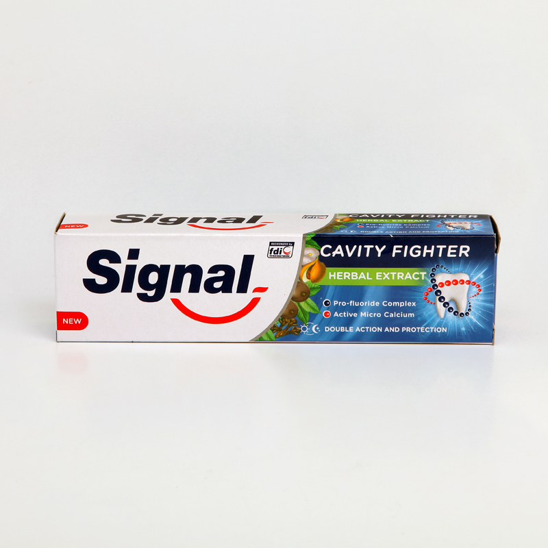 خمیر دندان سیگنال مدل Cavity Fighter حاوی عصاره گیاهی
