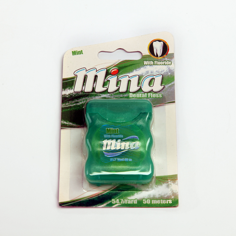 نخ دندان مینا (Mina) با طعم نعناع و فلوراید – طول 50 متر