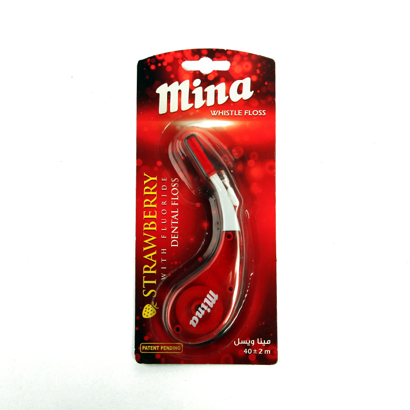 نخ دندان مینا مدل Whistle Floss با طعم توت‌فرنگی – ۴۰ متر