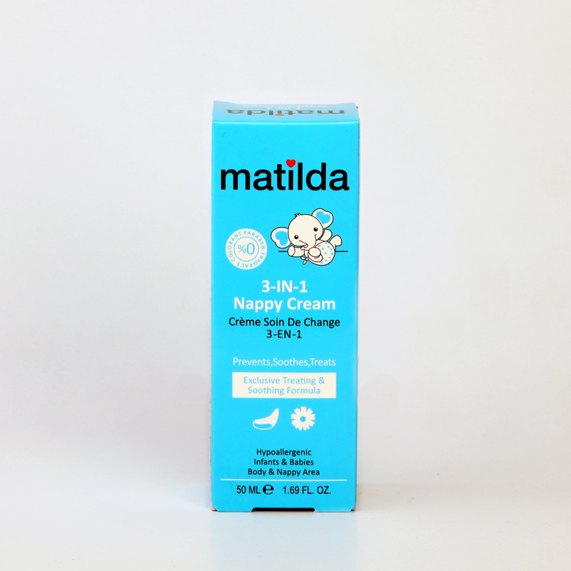 کرم ۳ کاره سوختگی و مراقبت پوشک Matilda حجم 50 میلی‌لیتر