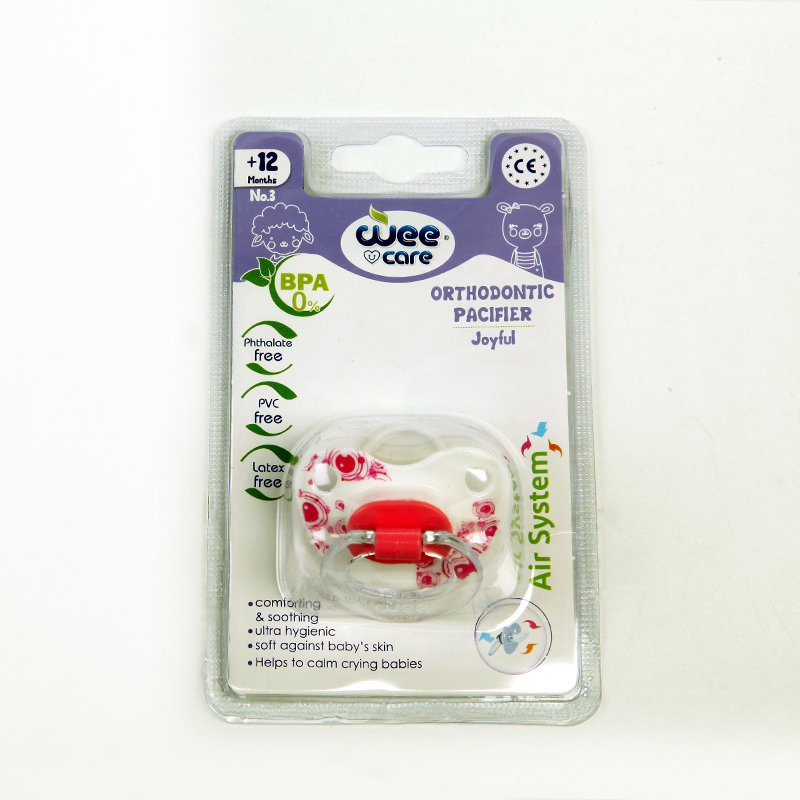 پستانک ارتودنسی وی‌کر Wee Care Orthodontic Pacifier مدل Joyful (۱۲ ماه به بالا)