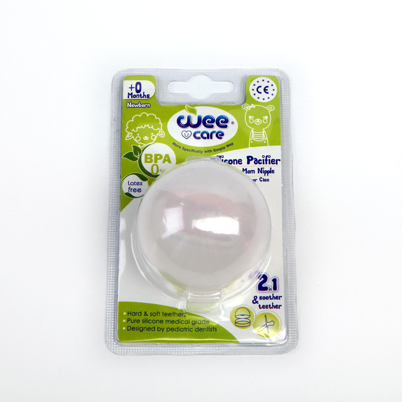 پستانک سیلیکونی وی‌کر (Wee Care) مدل Mom Nipple – مناسب نوزادان از بدو تولد (+0 ماه)