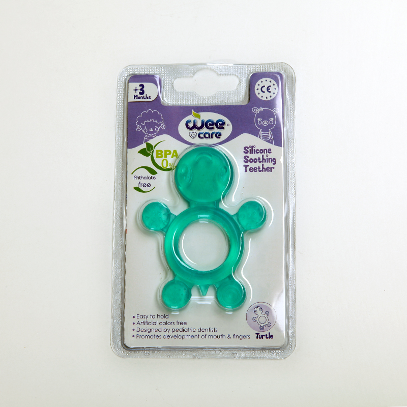 دندونی سیلیکونی وی‌کر (Wee Care) مدل لاک‌پشتی – مناسب بالای ۳ ماه