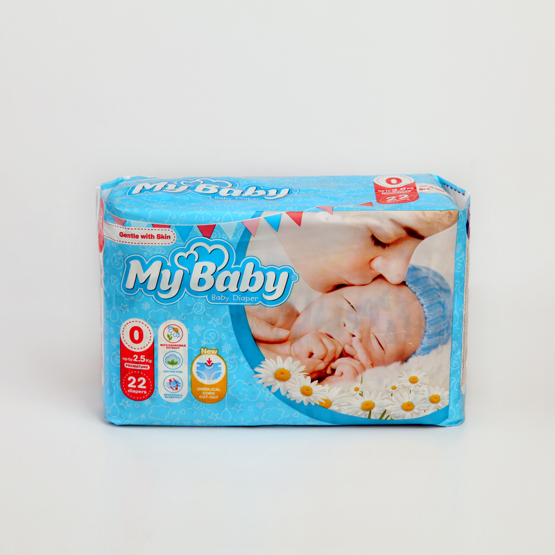 پوشک نوزاد مای‌بیبی MyBaby سایز 0 (Newborn) – بسته 22 عددی