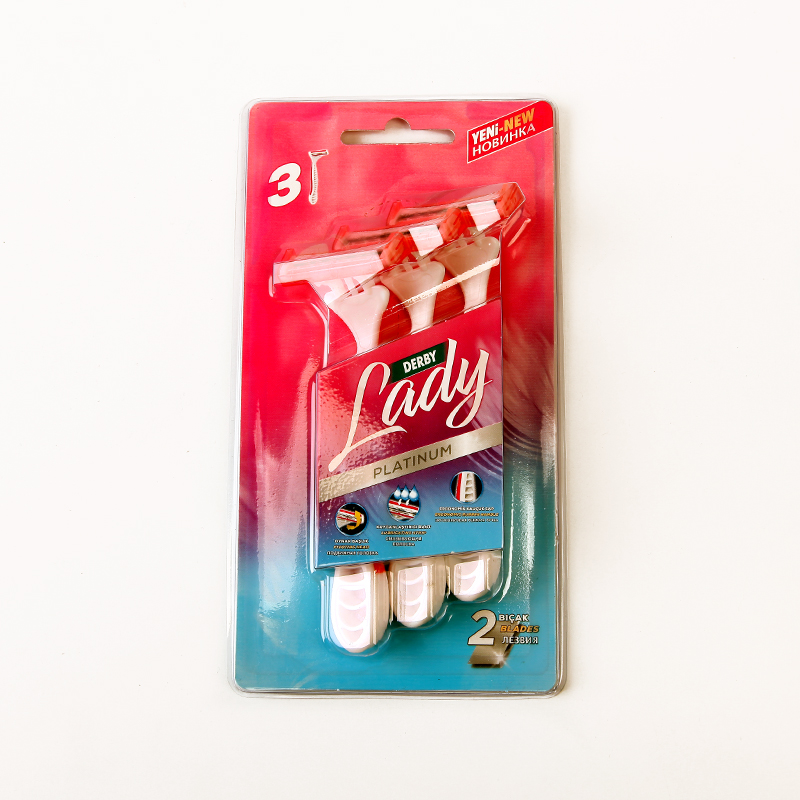 تیغ اصلاح زنانه دربی لیدی پلاتینیوم (Derby Lady Platinum) – بسته ۳ عددی