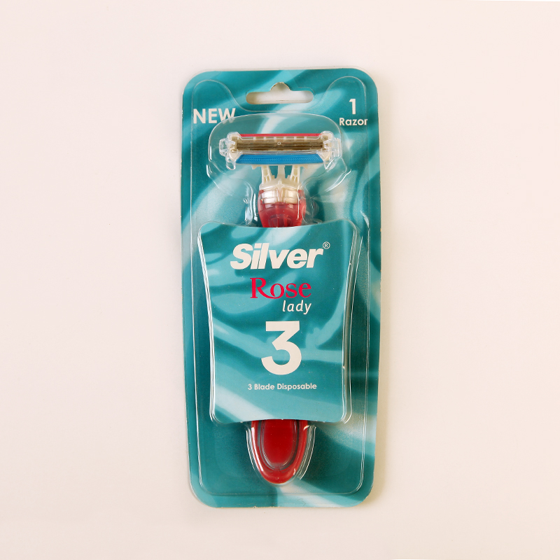 تیغ اصلاح زنانه سیلور مدل Rose Lady 3 – سه‌تیغه یک‌بارمصرف (تک عددی)