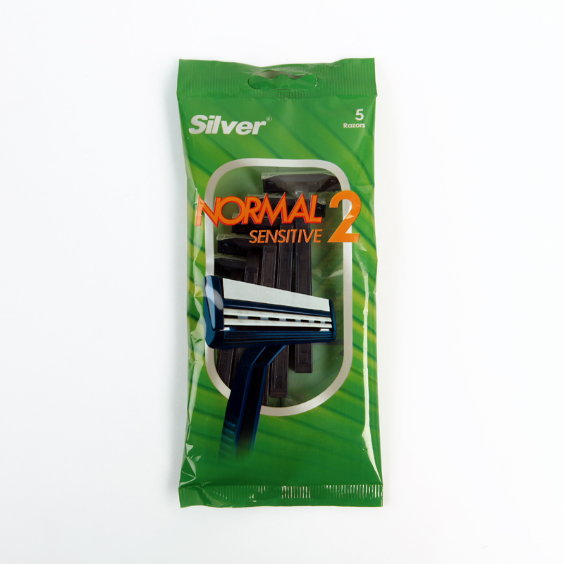 تیغ اصلاح مردانه Silver مدل Normal Sensitive 2 – بسته ۵ عددی