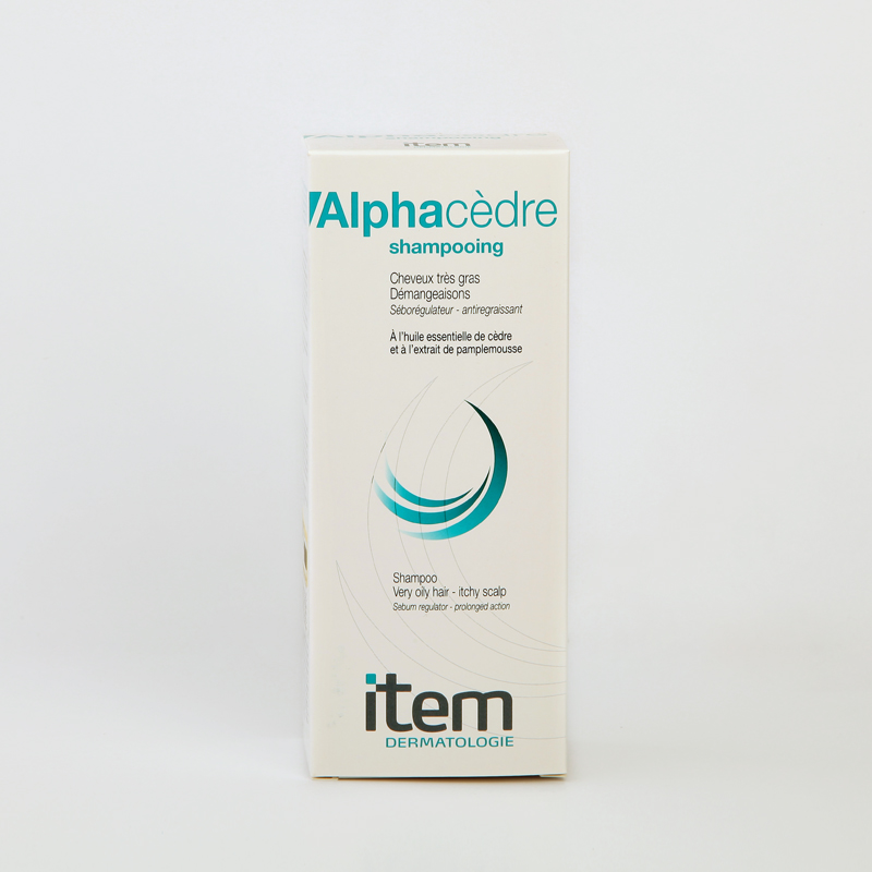 شامپو ضدچربی و تنظیم‌کننده سبوم آیتم (Item AlphaCèdre) – مناسب موهای بسیار چرب و پوست‌سر خارش‌دار