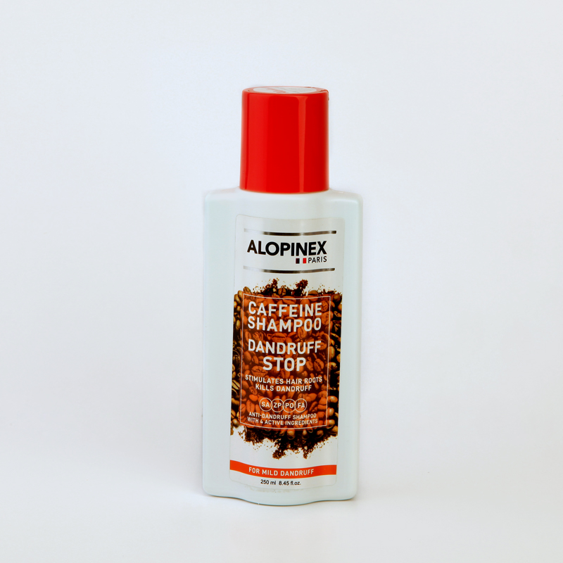 شامپو کافئین ضدشوره آلوپینکس (Alopinex Caffeine Shampoo Dandruff Stop) – مناسب شوره خفیف