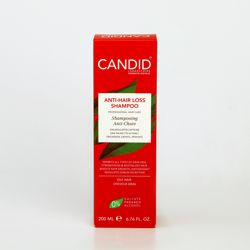 شامپو ضدریزش کندید (Candid Anti-Hair Loss Shampoo) – مناسب موهای چرب با کافئین کپسوله و ترکیبات تقویت‌کننده رشد