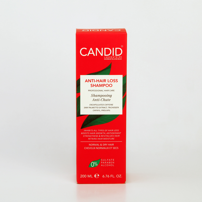 شامپو ضدریزش کندید (Candid Anti-Hair Loss Shampoo) – مناسب موهای معمولی و خشک با کافئین کپسوله و کمپلکس‌های تقویت‌کننده
