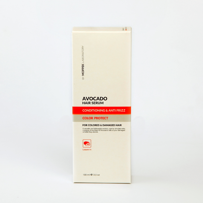 سرم موی آووکادو مپک (Moppek) ضد وز و نرم‌کننده، محافظت‌کننده رنگ برای موهای رنگ‌شده و آسیب‌دیده – 100 میل