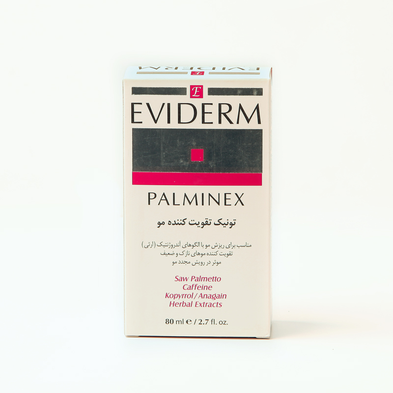 تونیک تقویت‌کننده و ضدریزش مو اویدرم مدل Palminex (Eviderm Palminex Hair Strengthening Tonic)