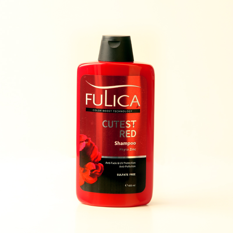 شامپو فولیکا Cutest Red مخصوص موهای قرمز، شرابی و مسی (Fulica Cutest Red Shampoo – Color Boost Technology)