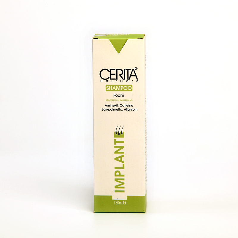 شامپو فوم سریتا مدل Implant مخصوص موهای کاشته شده – حاوی آمینکسیل و کافئین – 150 میل