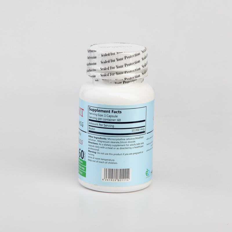 مکمل بیوتین ۱۰۰۰۰ میکروگرم برونسون Mega Bit – تقویت قوی مو، پوست و ناخن (۶۰ عددی)