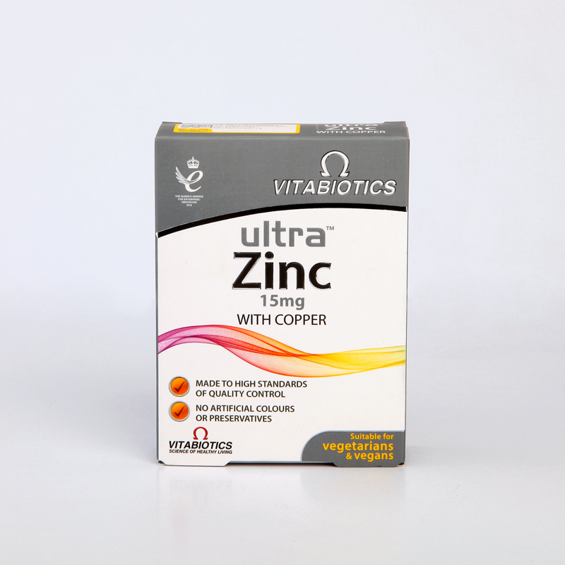 قرص اولترا زینک ۱۵ میلی‌گرم ویتابیوتیکس (Ultra Zinc)