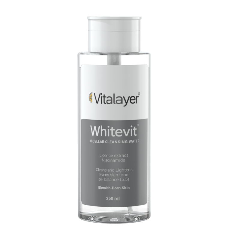 میسلار واتر Whitevit Micellar Cleansing Water ویتالیر | پاک‌کننده و روشن‌کننده پوست