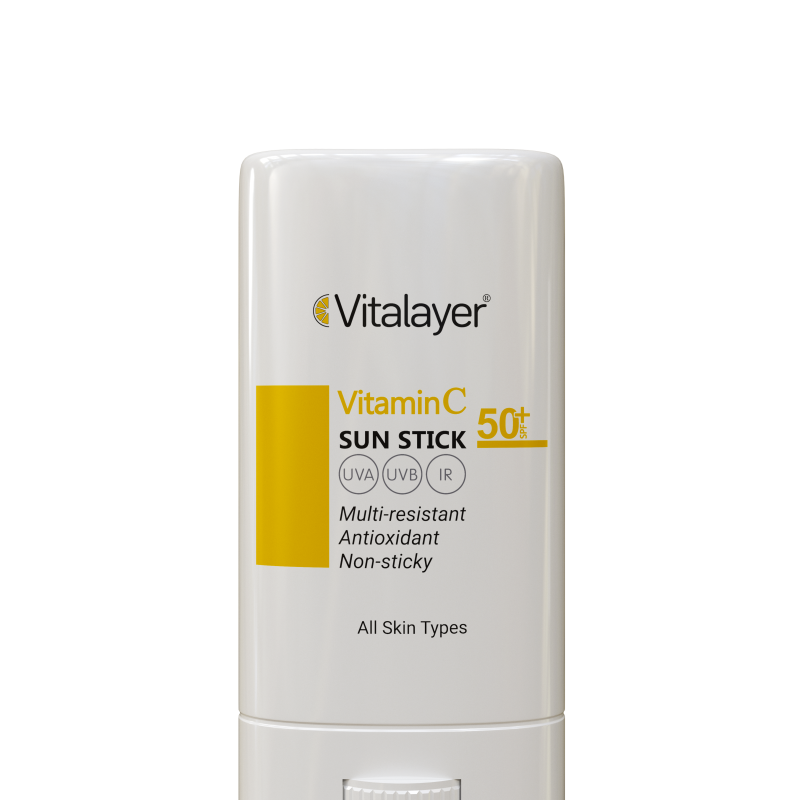 ضد آفتاب استیکی Vitalayer Vitamin C SPF50 | سان استیک بی‌رنگ و مقاوم برای انواع پوست