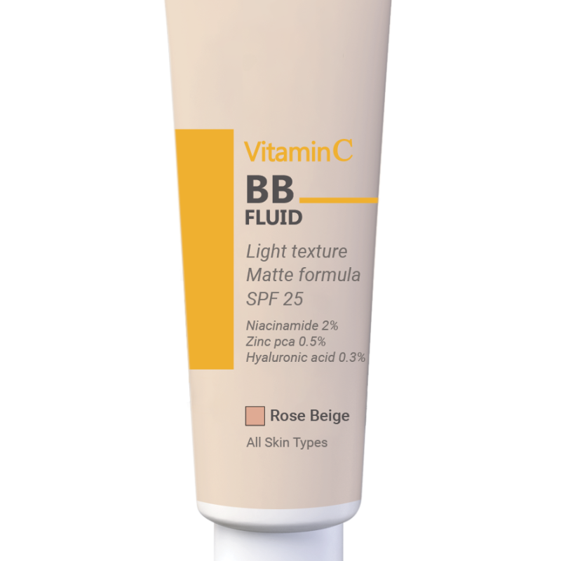 بی بی کرم ویتامین C ویتالیر Vitalayer رنگ Rose Beige حجم 40 میل | فلوئید BB مات با SPF 25
