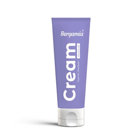 کرم مرطوب کننده دست و ناخن آرگان برگامیا Bergamia Hand & Nail Cream Argan | تغذیه و نرم کردن پوست دست با رایحه و حس لطیف